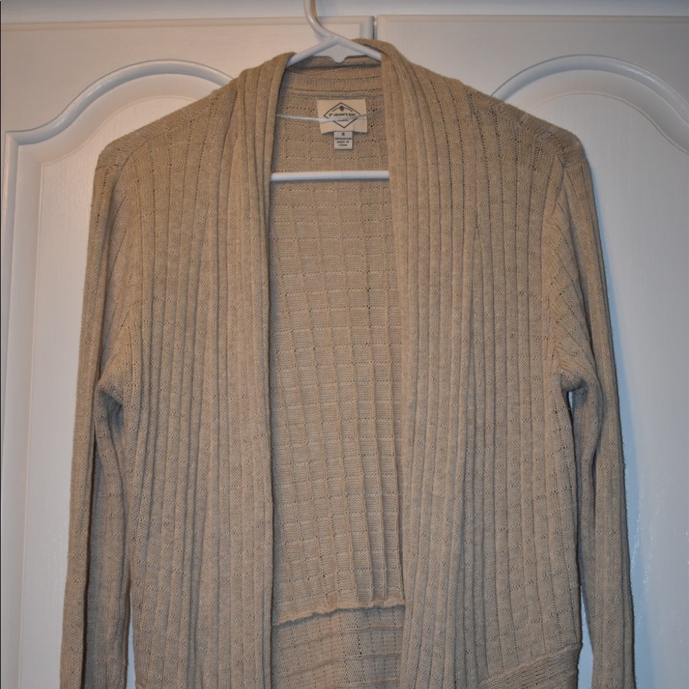 ST. JOHN’s BAY Long Tan Cardigan